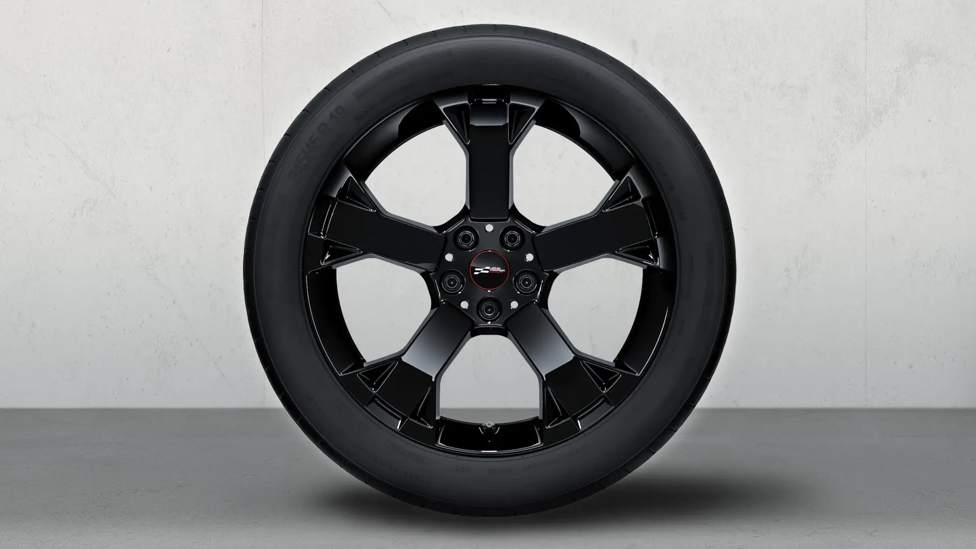 Крупний план колеса MINI JCW Runway Spoke 948 діаметром 19 дюймів у виконанні Jet Black із деталізацією спиць.