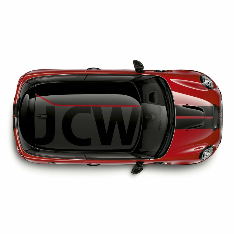 MINI John Cooper Works – червоний і чорний – декор даху