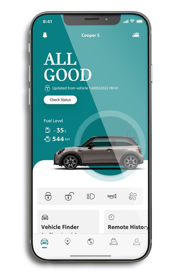 mini connected – застосунок MINI – вкладка автомобіля