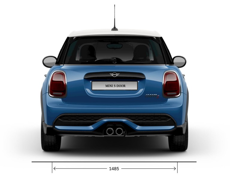 5-дверний хетчбек MINI – вид ззаду – розміри