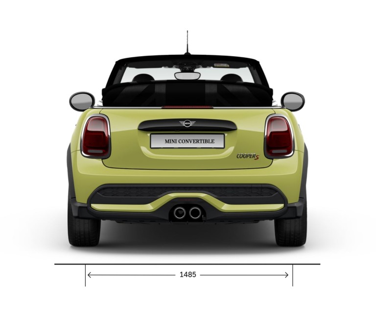 MINI Кабріолет - вид ззаду - розміри